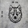 Wallity Wolf v11 Escultura de pared de metal negra